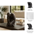 thumbnail image 6 of Kneeling Figure Sculpture for Home and Bathroom Decor - Modern Resin Statue for Living Room, Office or Shelf Styling Display - Polyresin Art Ornament for Coffee Table Accent - 16?, Black, 6 of 16