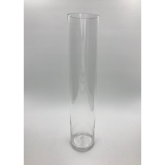Craft and Party- Clear Cylinder 20"H x 4" D Flower Glass Vases Set of 6 Pcs