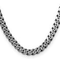 thumbnail image 2 of 925 Sterling Silver Oxidized 8.3mm Curb Chain Necklace 20 Inch Chain Necklace for Women and Men, 2 of 2