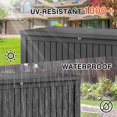 thumbnail image 5 of Decksplore 150 Gallon Lockable Resin Deck Box, Waterproof & Outdoor Storage Box for Outdoor Cushion Storage and Outdoor Delivery Storage, Stylish Outdoor Bench,black, 5 of 7