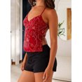 thumbnail image 4 of Argulvti Women Camisole, Sleeveless Tops V-neck Backless Flower Summer Vest for Party Club, 4 of 7