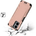 thumbnail image 2 of For Boost Celero5G SC 2024 Slim Lining Brushed Hybrid Phone Cover Case - Lining Rose Gold, 2 of 4