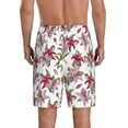 thumbnail image 4 of Lsque Lilies Flowers Mens Sleep Pajama Shorts,Short Pajama Pants, Cotton Ultra-Soft Knit-Small, 4 of 9