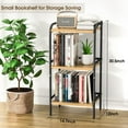 thumbnail image 3 of Furnibear 3-Tier Rustic Wood & Metal Shelf – Industrial Storage Rack for Living Room, Kitchen, or Office, 3 of 6