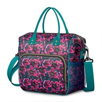 Pioneer Flower Floral Print Pattern Womens Lunch Box for Work,Insulated Large Lunch Bag for Tween and Teen,Loncheras Para Mujer,Leakproof Adult Lunch Bag for Work,Beach,Travel,Picnic,Camping