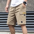 thumbnail image 2 of Enjoytime Mens Cargo Shorts Elastic Waist Drawstring Lightweight Breathable Casual Sweat Shorts with Multi Pockets, 2 of 6