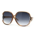 thumbnail image 3 of Womens Extra Oversized Round Designer Fashion Exposed Lens Butterfly Sunglasses Peach Smoke, 3 of 4