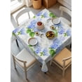 thumbnail image 6 of Summer Hydrangeas Table Cloth, White Blue Flowers Pastoral Leaves Waterproof Tablecloth for Square Tables, Reusable Washable Fabric Table Cover for Restaurant Kitchen Dining Tables 54"x54", 6 of 6