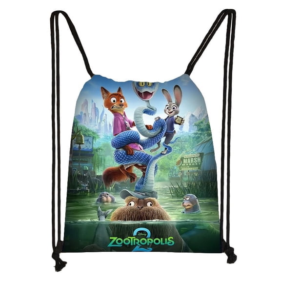 Cartoon drawstring large capacity backpack,Cartoon 2 cartoon anime outdoor sports and fitness bag, drawstring storage bag, unisex yoga bag