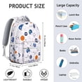 thumbnail image 5 of Basketball Students Backpack Baseball Football Soccer Ball Game Sports School Bag with Training Design, Durable and Adjustable Strap, 5 of 5