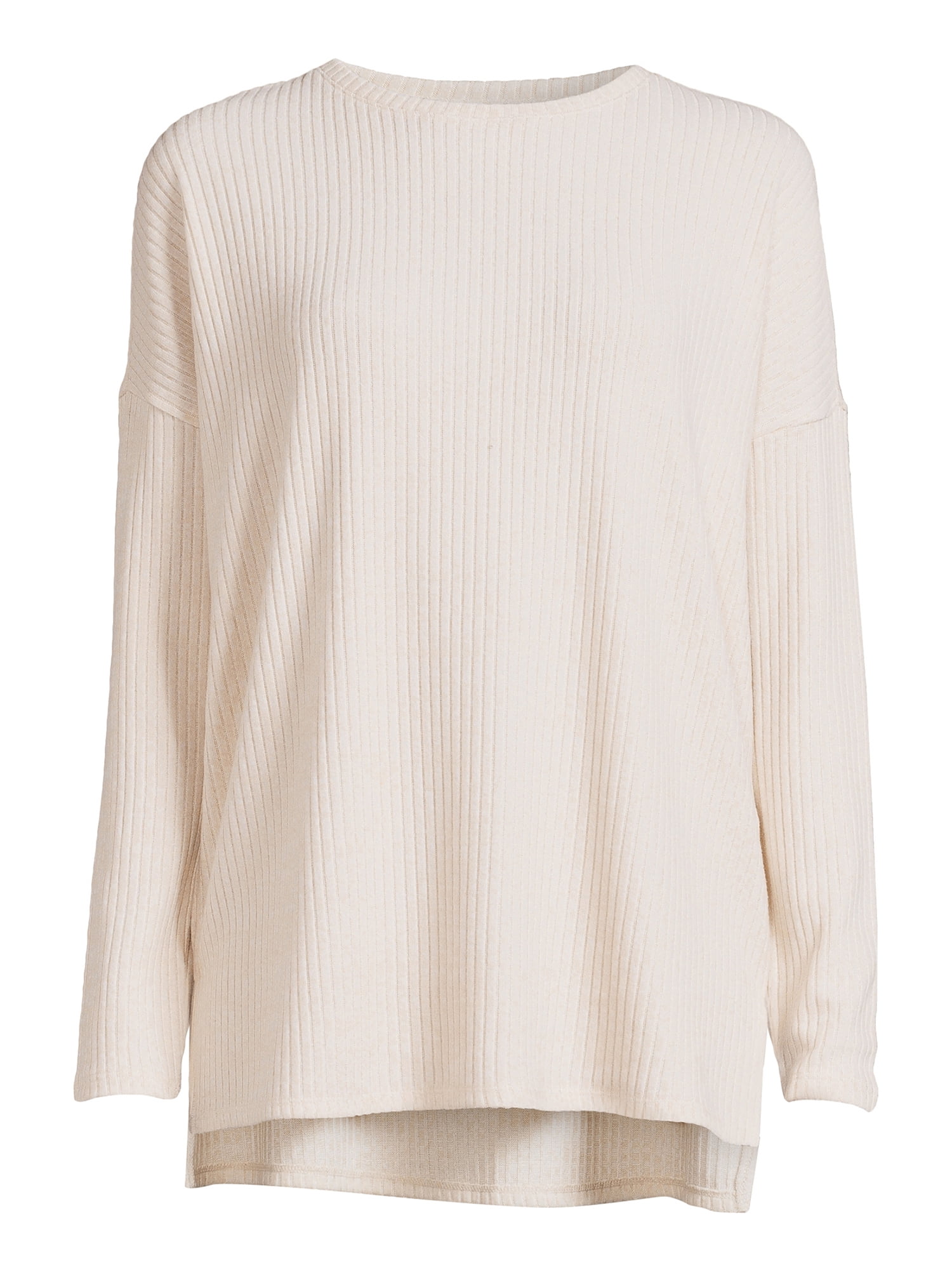 Time and Tru Women's Ribbed Tunic Top, Sizes S-XXXL