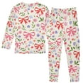 thumbnail image 2 of joogoo Bows and Floral Pajamas Set Long Sleeve Soft Cotton Sleepwear 2 Piece 24M, 2 of 7