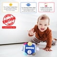 thumbnail image 2 of The Season Toys Football Bumpy Ball for Baby Cognitive Developmental, Baby Boys & Girls – Newborn to 36 Months Sensory Football Rattle Toy, Blue, 2 of 11