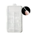 thumbnail image 3 of dianhelloya 100Pcs/Box Fake Nails Water Drop T-Shaped Short Round Square Head Ultra Thin DIY Transparent Artificial Nails False Nail Extension F, 3 of 8