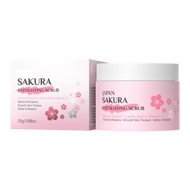 Exfoliante de cereza 25 g. Limpieza profunda e hidratación para la piel. Suave para todo tipo de pieles. Ingredientes naturales. Perfecto para uso diario y spa.