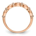 thumbnail image 2 of 14K Rose Gold Wedding Diamond Round Ring Band, Size 6, 2 of 6