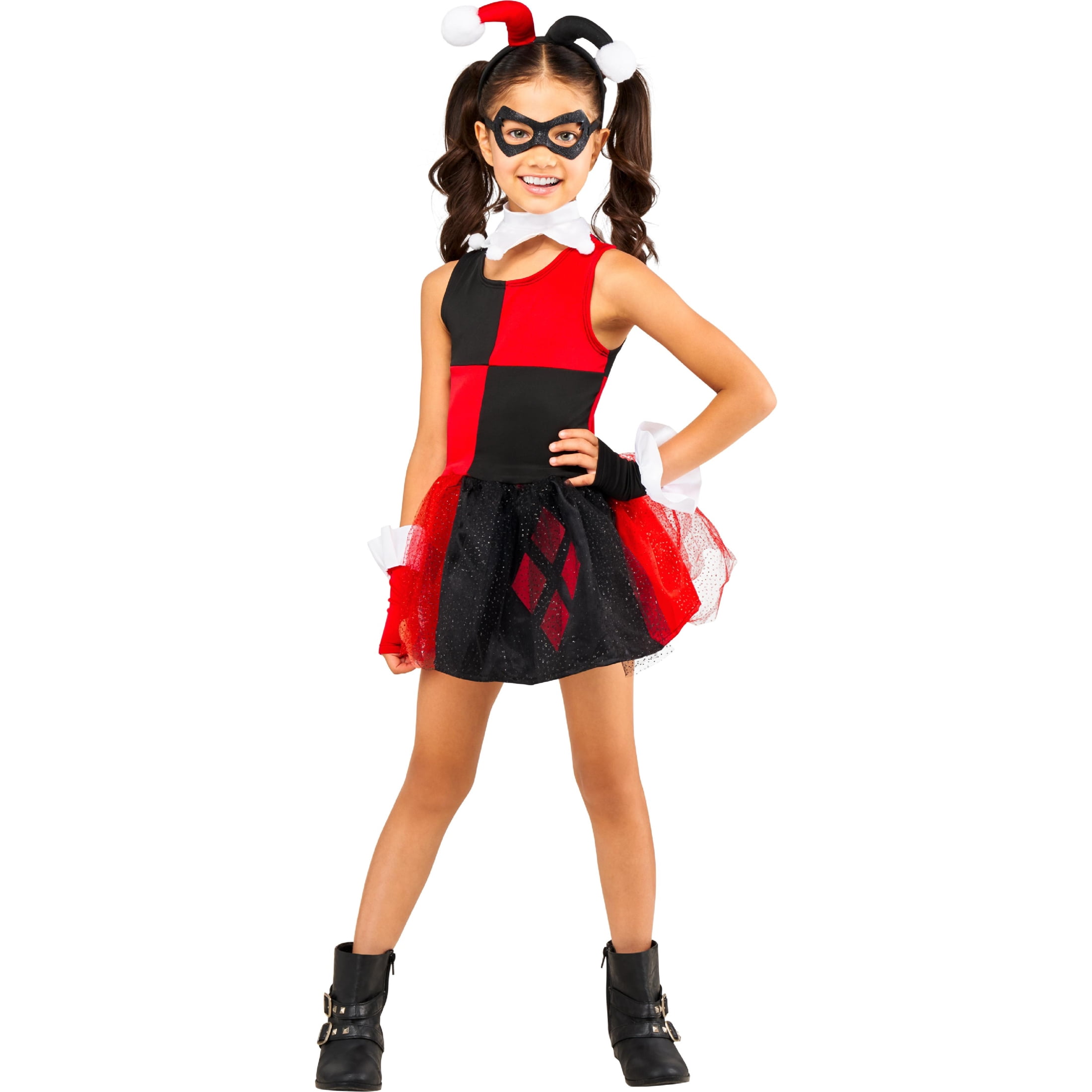 DC's Harley Quinn Halloween Costume for Children, Girls' Size L (10/12), by Rubies