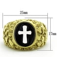 thumbnail image 2 of Luxe Jewelry Designs Men's Two Tone Gold Ion Plated Stainless Steel Ring - Size 12 (Pack of 2), 2 of 4