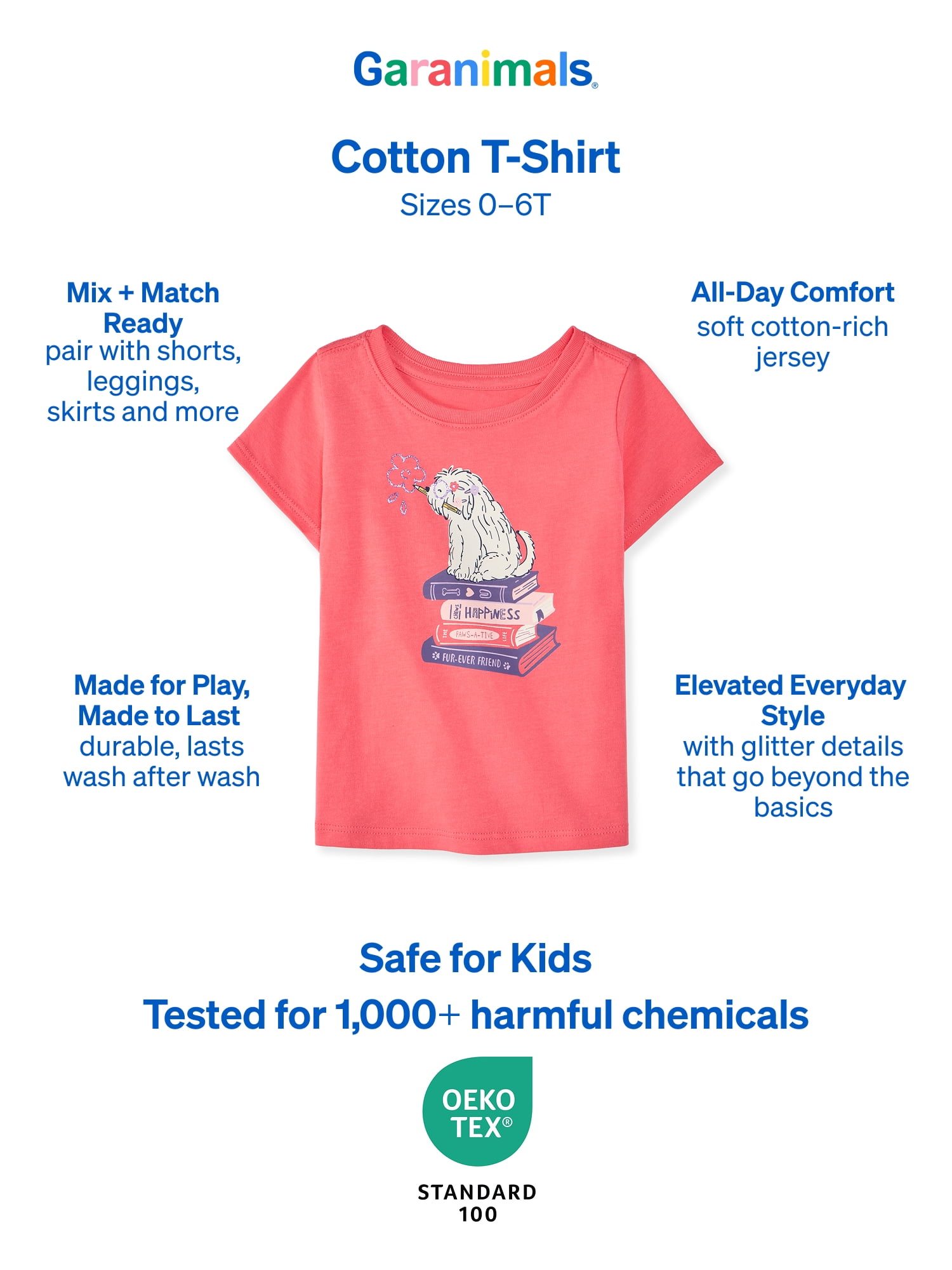 Garanimals Baby & Toddler Girl Shirts Single & 3-Pack Sizes Tee 0-6T