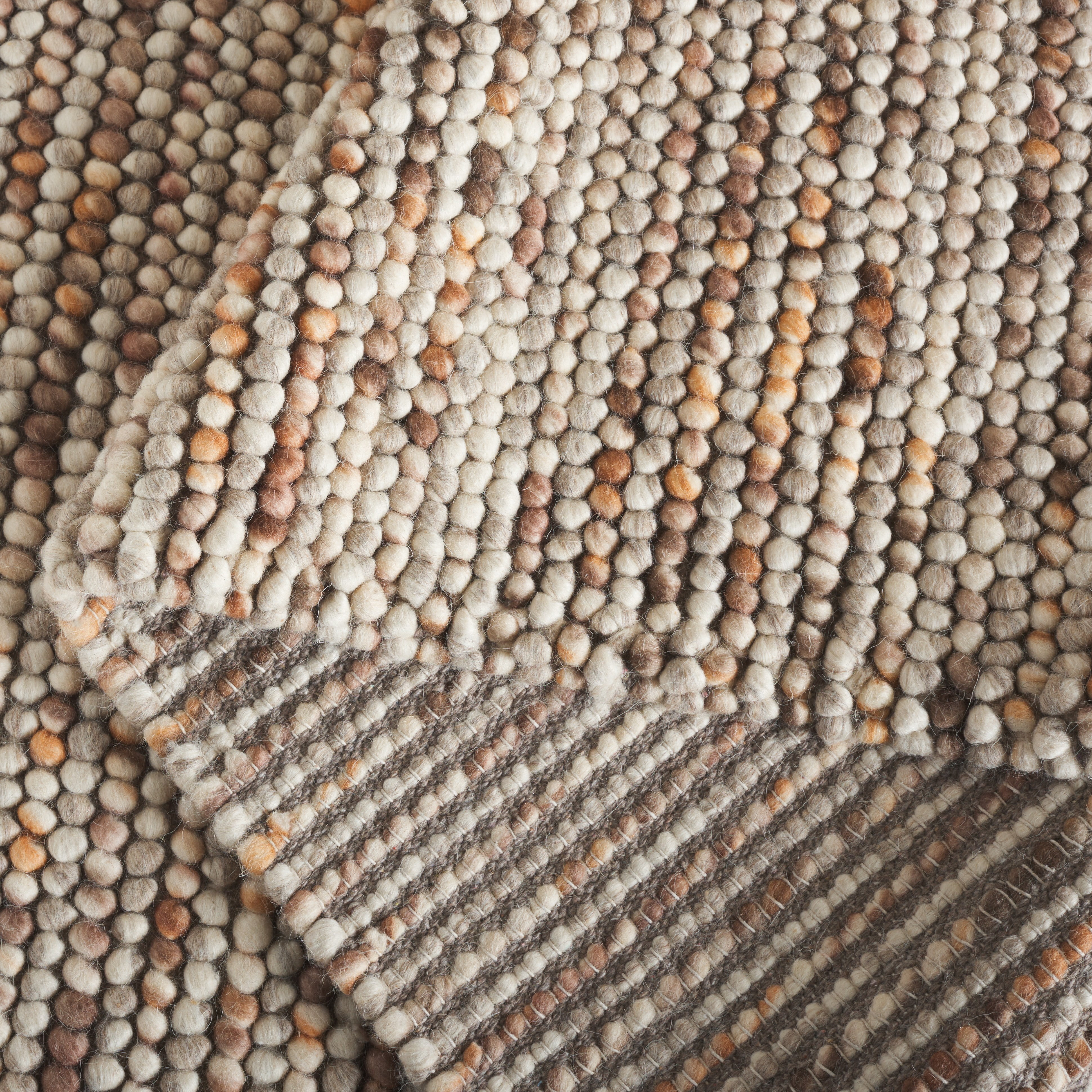 SAFAVIEH Natura Feride Geometric Runner Rug, Dark Brown/Beige, 2'3" x 8' - Scandinavian Design, Dark Brown & Beige, Handmade Wool Blend, Ideal for Living Room, Bedroom, Dining Space, Entryway, Hallwa