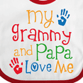 thumbnail image 4 of Inktastic Grammy and Papa Love Me Boys or Girls Baby Bib, 4 of 4