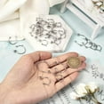 thumbnail image 6 of EOEMY 32Pcs Round Stainless Steel Stud Half Hoop Earring Findings 16~29X13.5~26X3mm, 6 of 9