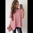 thumbnail image 4 of Suéter Holgado de Corta con Hombros Caídos para Mujer, Color Rosa, Talla M, 4 of 9