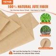 thumbnail image 2 of VEVOR Burlap Fabric Roll, 14 in x 30 ft & 50 x 50 High Density Wide Natural Burlap Fabric Rolls, Jute Fabric Burlap Tree Wrap Roll, for Decor, Crafts, Wedding, Plant & Tree Winter Covering, 2 of 9