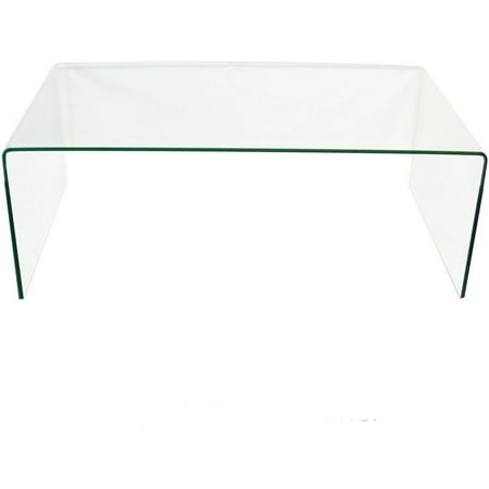 Clear Bent Glass Coffee Table 3 8 Thick Walmart Com
