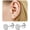 Silver Dot, variant on 14K Gold Plated Small Stud Earrings for Women Hypoallergenic Surgical Steel Cartilage Flat Back Stud Earrings CZ Cross Dot Bar Heart Handmade Screw Back Earrings Studs[z8358]