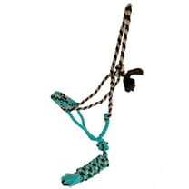 Showman Brown & Teal Braided Mule Tape Halter