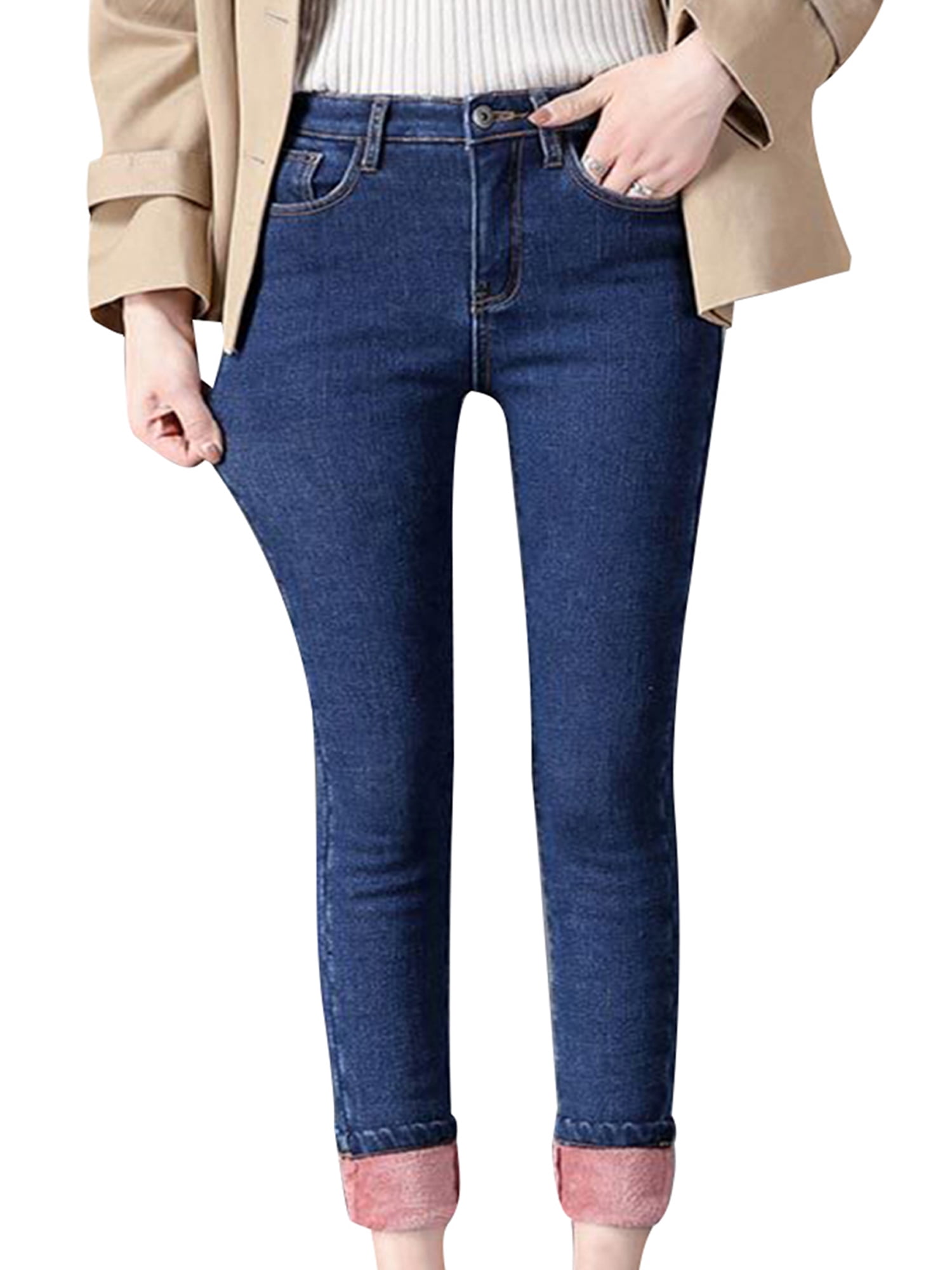 Best Deal for Misnix Thermal Fleece Denim Jeggings for Women