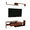 Walnut, variant on LeisureMod TV Stand in Stained MDF with Upper and Lower Shelf and Large Enclosed Drawer for Modern Home, Living Room Surrey Collection in Ebony