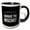 Black/White, variant on 3drose, Most Likely to Manage the Mischief. White on Black Background., 15oz Mug