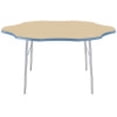 thumbnail image 3 of ECR4Kids 60in Flower Contour Thermo-Fused Adjustable Activity Table Maple/Powder Blue/Silver - Standard Swivel, 3 of 4