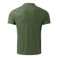 thumbnail image 5 of Baqcunre Polo Shirts For Men Male Zipper Short Sleeve Top Tie Dye Solid Color Lapel Lightweight Breathable Short Sleeve T Shirt Sweatshirts For Men Tops For Men Army Green L, 5 of 5