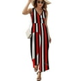 thumbnail image 2 of Black White And Red All Over! Sleeveless Dress Dresses Women Summer Evening Dresses Ladies Bohemia Long Dresses, 2 of 9