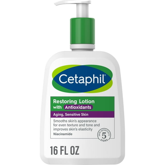 Cetaphil Restoring Lotion with Antioxidants for Aging Skin, Fragrance & Paraben Free, 16oz