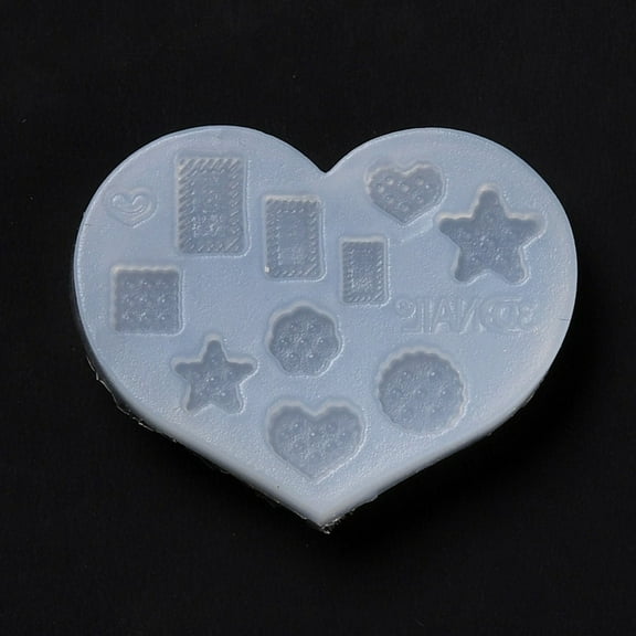 1 pc DIY Pendants Silicone Molds Resin Casting Pendant Molds For UV Resin Epoxy Resin Jewelry Making Heart & Rectangle & Star & Square & Round & Flower White 30x39x5mm Inner Diameter: 3~8x5~8mm