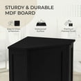 thumbnail image 6 of Lumioca Corner Cabinet for Bathroom, 31.4"H Triangle Storage Cabinet with Adjustable Shelves, Bathroom or Pantry, 6 of 8