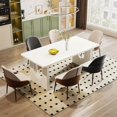 thumbnail image 4 of Tribesigns 71" Modern Dining Table for 6 to 8 People, Wood Kitchen Table for Dining Room, White, 4 of 5