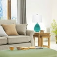thumbnail image 6 of Elegant Designs Modern Creased Table Lamp with Fabric Shade - Teal, 6 of 8
