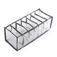 thumbnail image 1 of Caja contenedora con compartimentos para guardar ropa interior, sujetadores y calcetines, lavable y gruesa, fácil de usar. 7 quejas grises, 1 of 9
