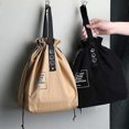 thumbnail image 4 of Drawstring Lunch Bag, Black, Insulated Lunch Bag, Lunch Box, 4 of 5