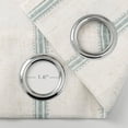 thumbnail image 3 of DriftAway Farmhouse Linen Blend Blackout Curtains 63 Inches Long Linen Curtains for Bedroom Vertical Striped Printed Thermal Insulated Grommet Lined Treatments for Living Room 2 Panels W52 x L63 Green, 3 of 9