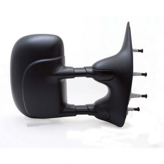 61201F - Fit System Passenger Side Towing Mirror for 02-14 Ford Econoline Van, textured black, extendable, foldaway, Manual