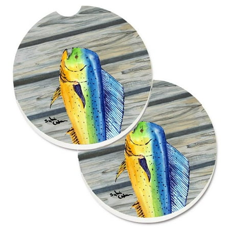 

Mahi Mahi Dolphin Fish Set of 2 Cup Holder Car Coaster