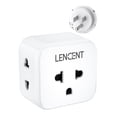 thumbnail image 1 of Adaptador de Corriente Lencent Blanco Universal con 3 Salidas para Viaje de Europa a México, 1 of 8