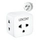 thumbnail image 1 of Adaptador de Corriente Lencent Blanco Universal con 3 Salidas para Viaje de Europa a México, 1 of 8