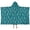 Teal Dancing Skeleton, variant on White Blue Sun Moon Cloud Star Pattern Hooded Bath Towel,50"x30" for Ages 3 To 12 Kids, Quick Dry Lightweight Soft Microfiber Hood Beach Towel Cover Up for Kids